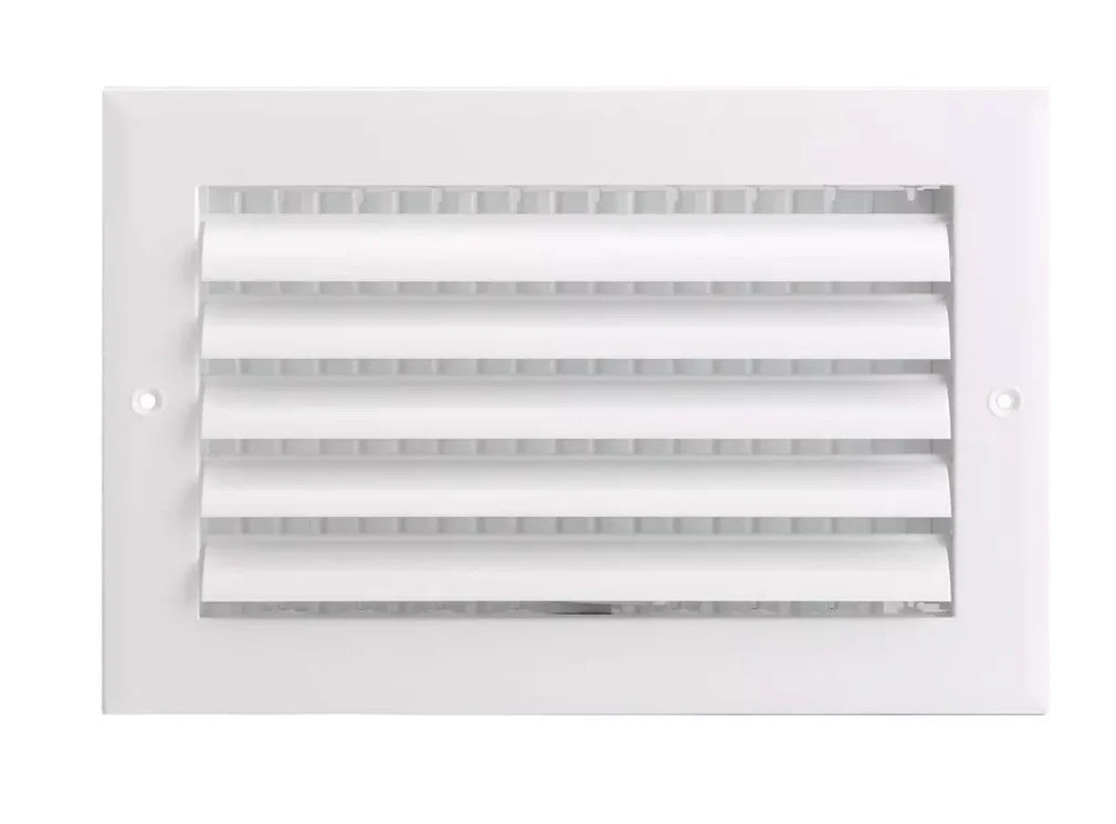 10-in x 4-in 1-way curved Aluminum White Sidewall/Ceiling Register