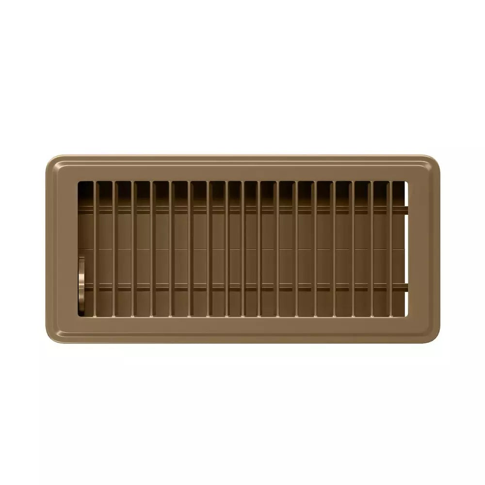 PROSELECT® 4 x 10 in. Steel Floor Diffuser with Multi-Angled Fins in Brown