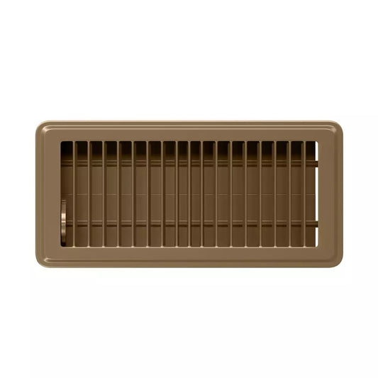 PROSELECT® 4 x 10 in. Steel Floor Diffuser with Multi-Angled Fins in Brown