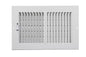 PROSELECT® 12 x 4 in. 2-Way Stamped Steel Sidewall & Ceiling Register in White