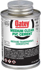Oatey 31017 PVC Cement, 404 Series, Medium Body, 1/4 Pint Can, 1-Pack, 4 oz, Clear