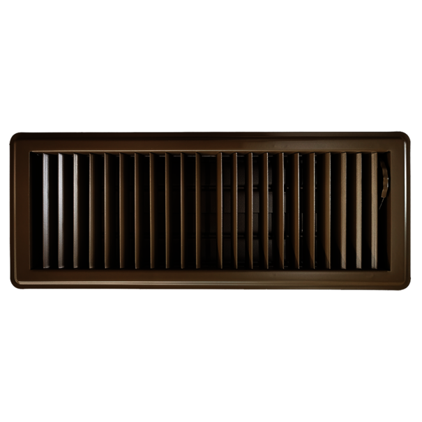 Proselect 4 in x 12 in Floor Register Brown Steel