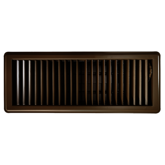 Breeze33 4 in x 12 in Floor Register Brown Steel