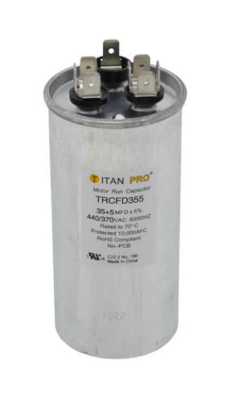 35/5 MFD Round Dual Motor Run Capacitor (440/370V)