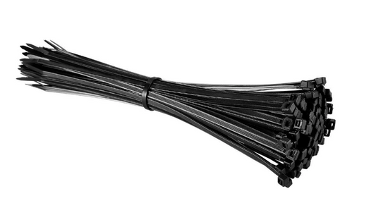 1 in. UV-Resistant Black Cable Ties, 100-Pack