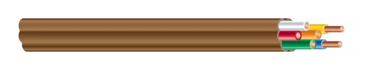250 ft. 18 ga 6-Conductor Solid Thermostat Wire in Brown