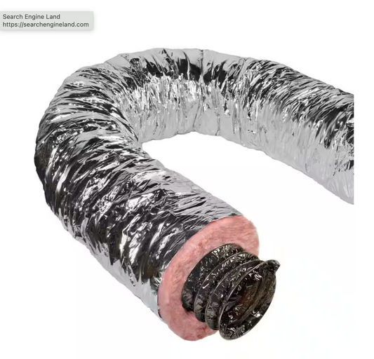 18 in. x 25 ft. Insulated Flexible Duct R8 Silver Jacket