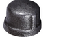 1/2" Black Malleable Iron Pipe Cap for 150 lb Applications with Female Thread