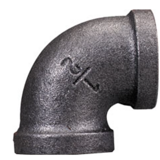 1/2" Black Iron 90 Degree Elbow