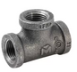 1/2 in. Black Malleable Iron Tee Fitting