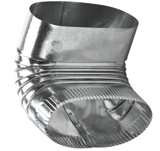 5" 90° Vertical Elbow Oval Duct Fitting