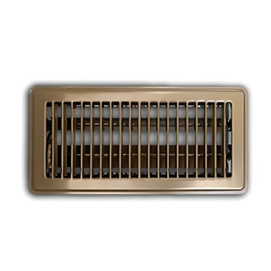 Metal Fab 4x10 Floor Register Brown